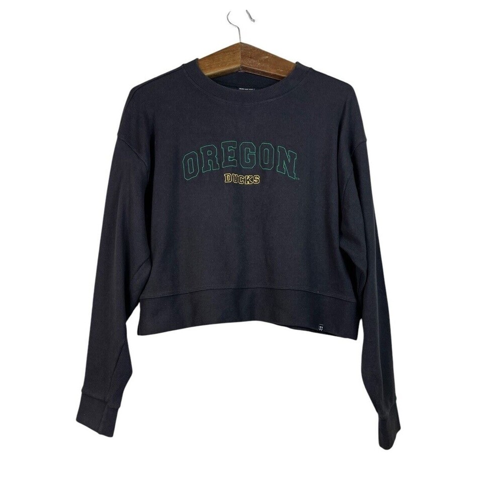 Hype & Vice Black Ribbed Oregon Ducks Sweater Size L